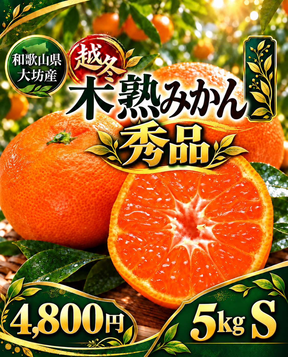 木熟大坊みかん　『秀品』S5kg