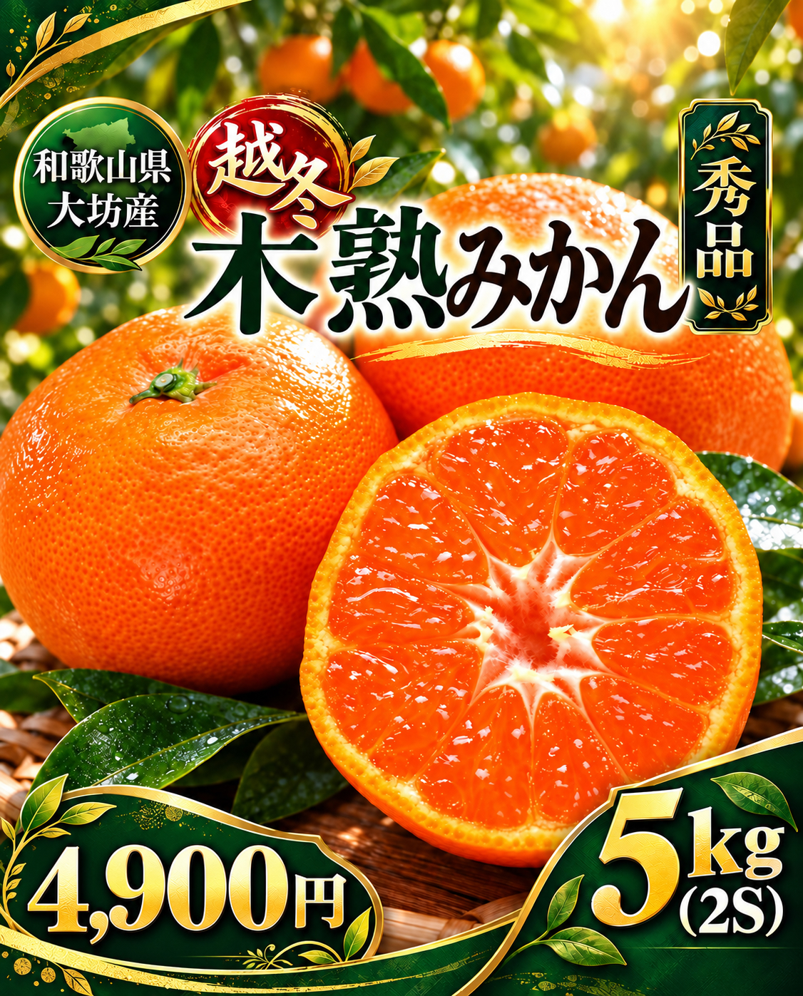 木熟大坊みかん　『秀品』2S5kg