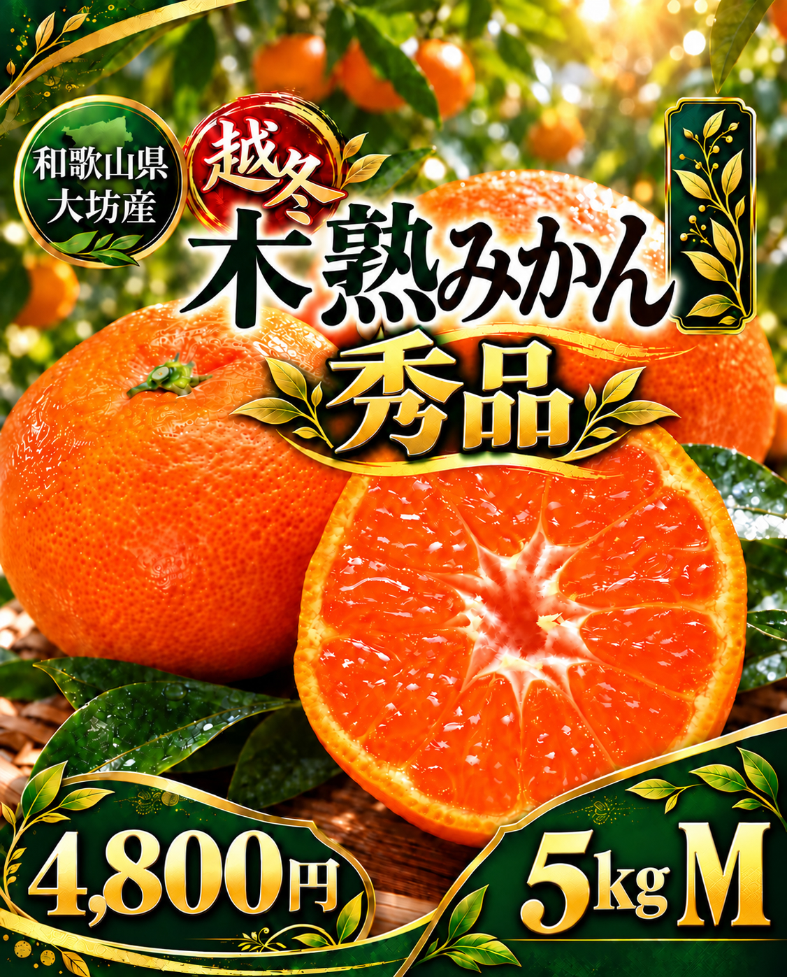 木熟みかん　『秀品』M5kg