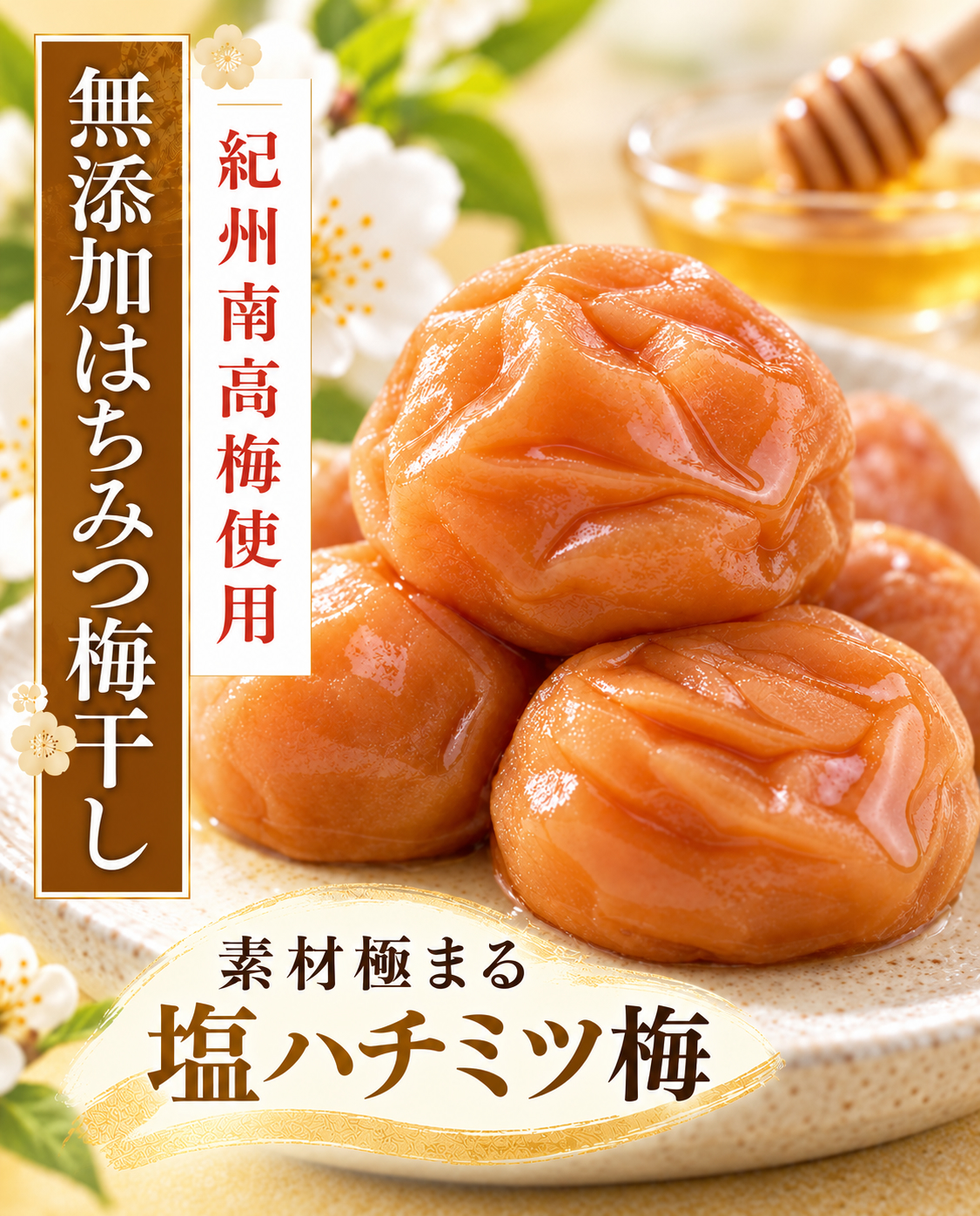 紀州南高梅 無添加 はちみつ漬け 400g×2